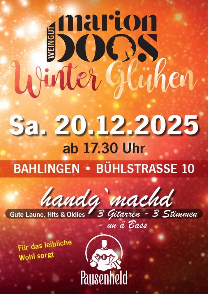 Winterglühen mit Marion Boos 2025 Plakat